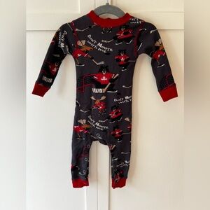 Lazy One Baby Don’t‎ Moose With Me One Piece Flapjack Pajamas Size 6 Months